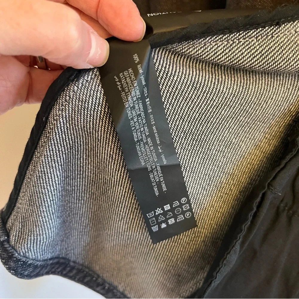 Zara Alexa Charcoal Denim Blazer
